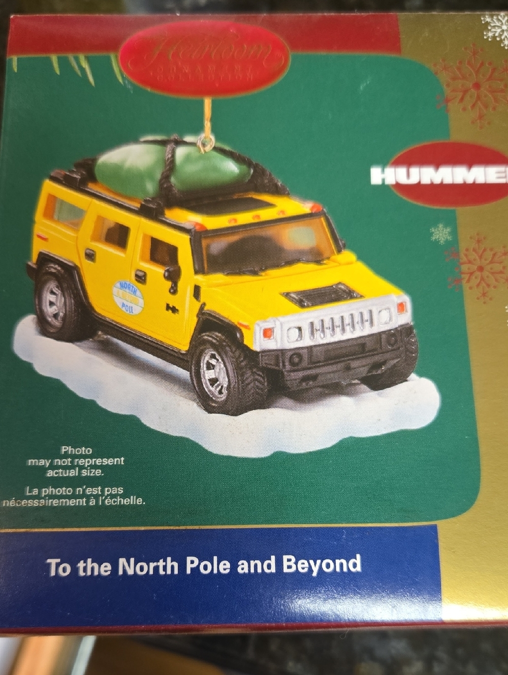 Yellow H2 SUV Holiday Ornament by Hummert
